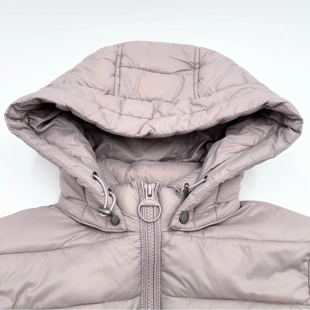 Barbour Shaw Quilted Puffer Jacket Hooded Lightweight Coat - Picture 6 of 15